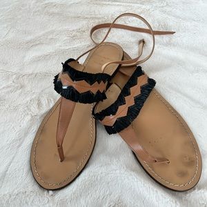 Yves Salomon x Tila March Leather Sandals